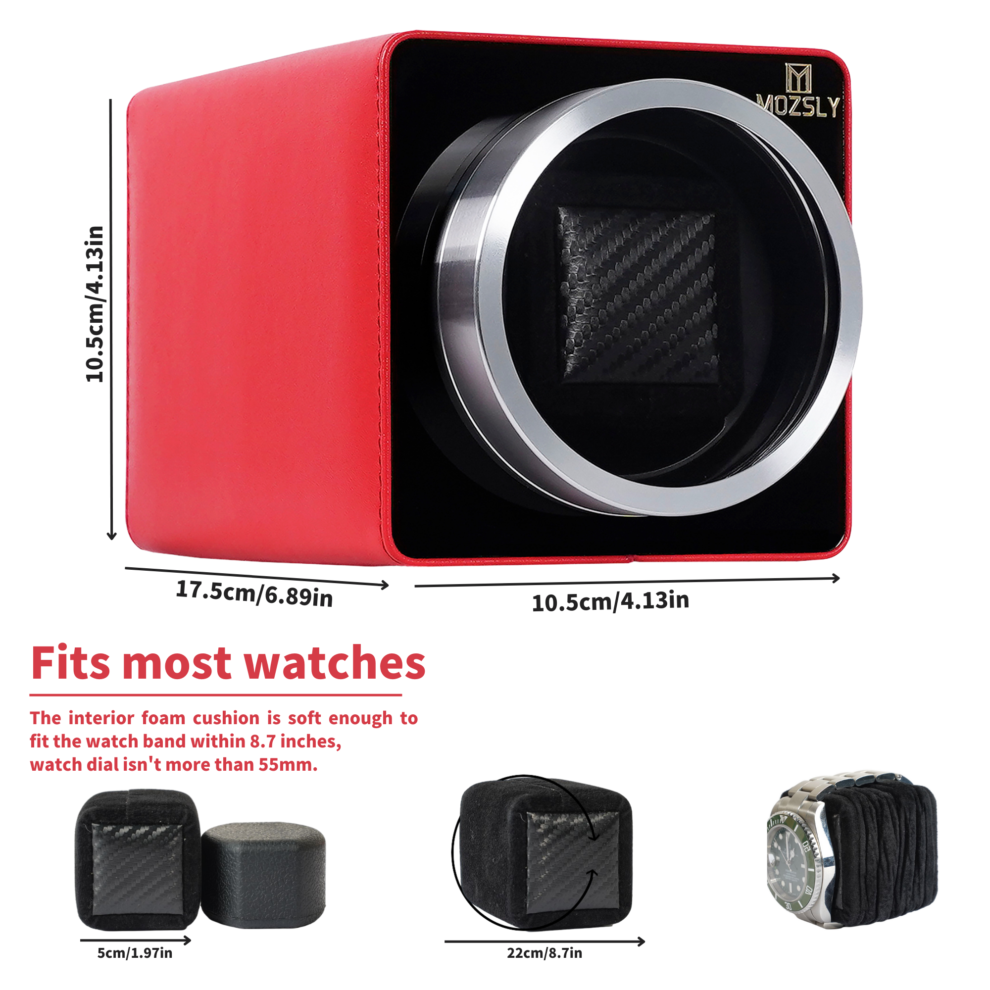 Watch Winder Single - Men's automatic rotating single head shaker,