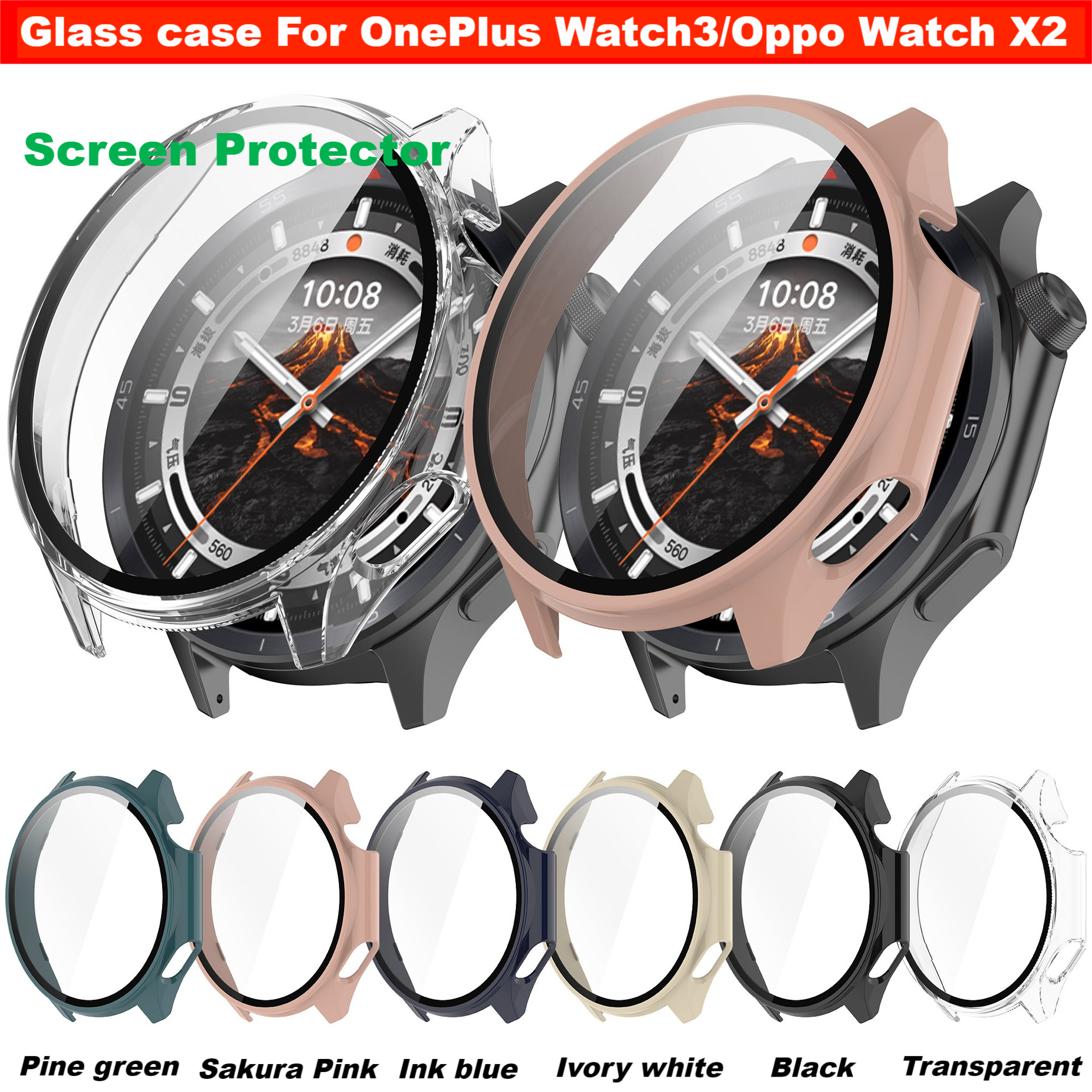 Smartwatch Oneplus Watches - Tempered Glass Case For OnePlus Watch