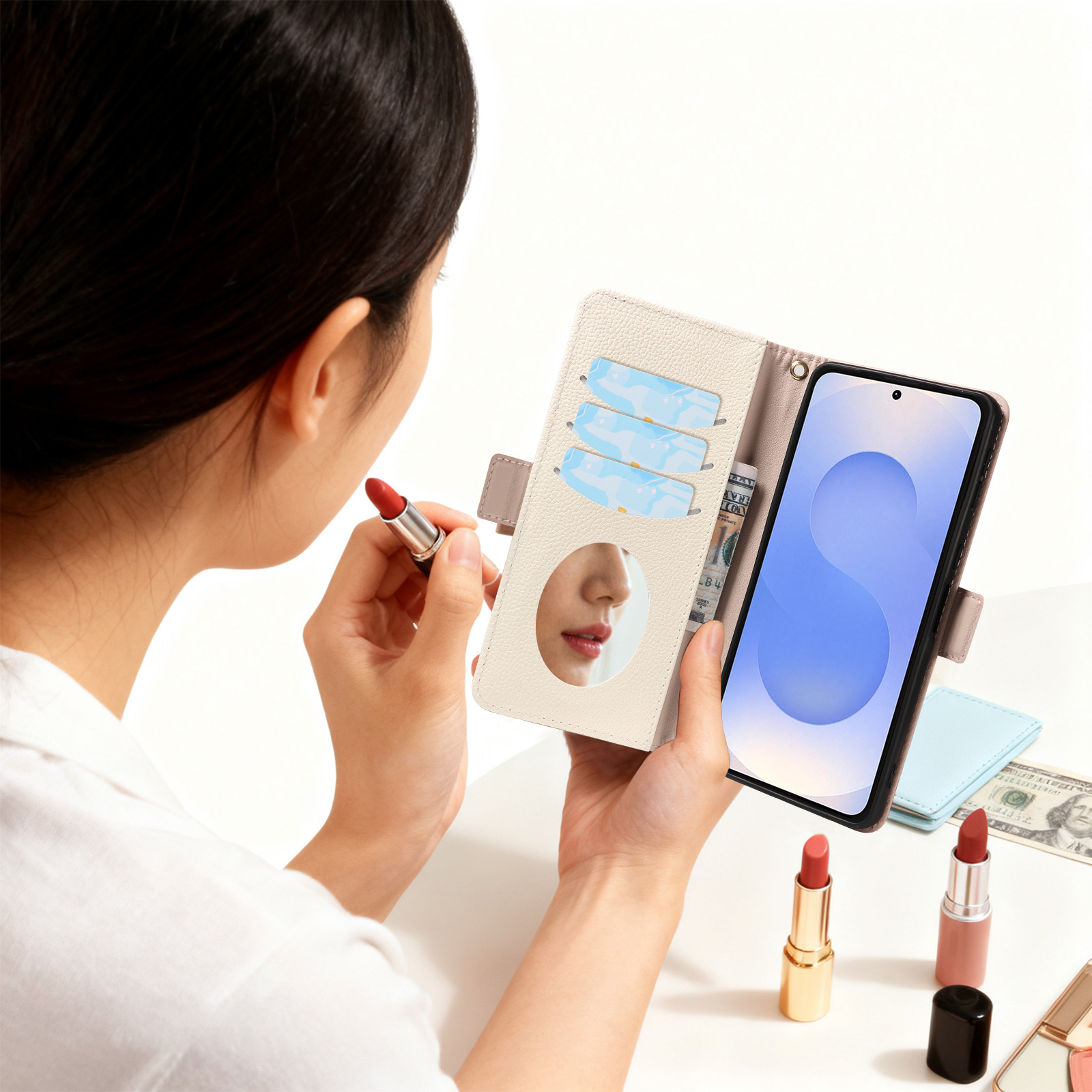 Makeup Mirror Strap Bag Cards  - Samsung Galaxy Strap recensione e prezzo