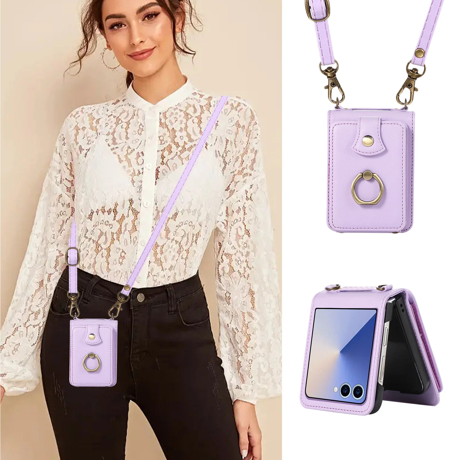 Leather Wallet Phone Case for  - Samsung Galaxy Strap recensione e prezzo
