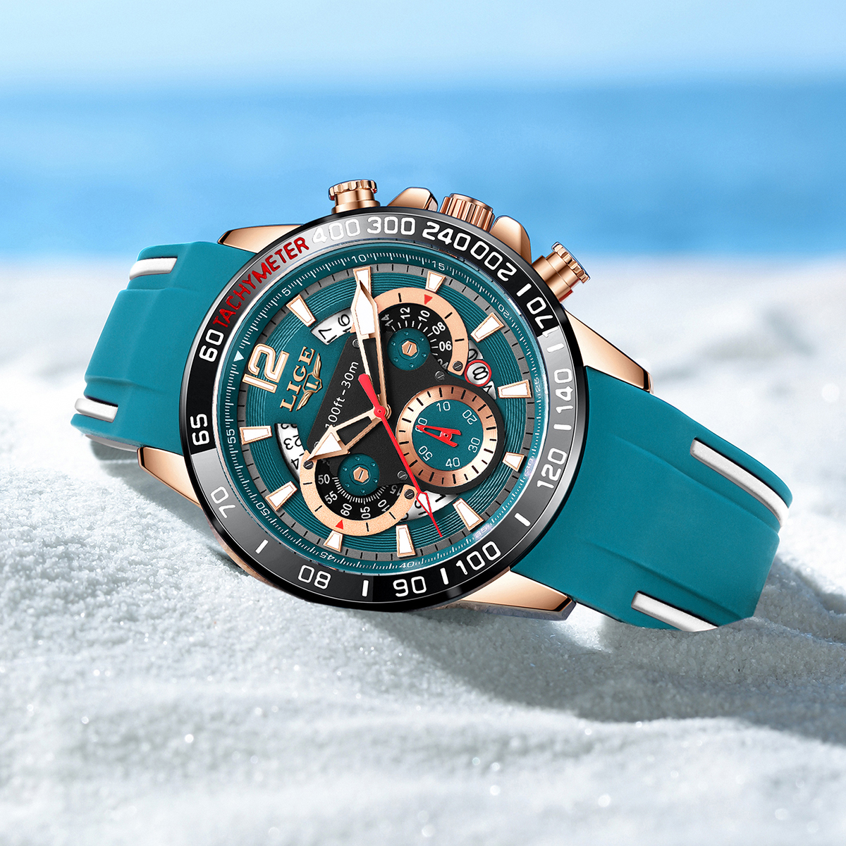 LIGE Men Wristwatch Fashion Lu - Silicone Sport Band recensione e prezzo
