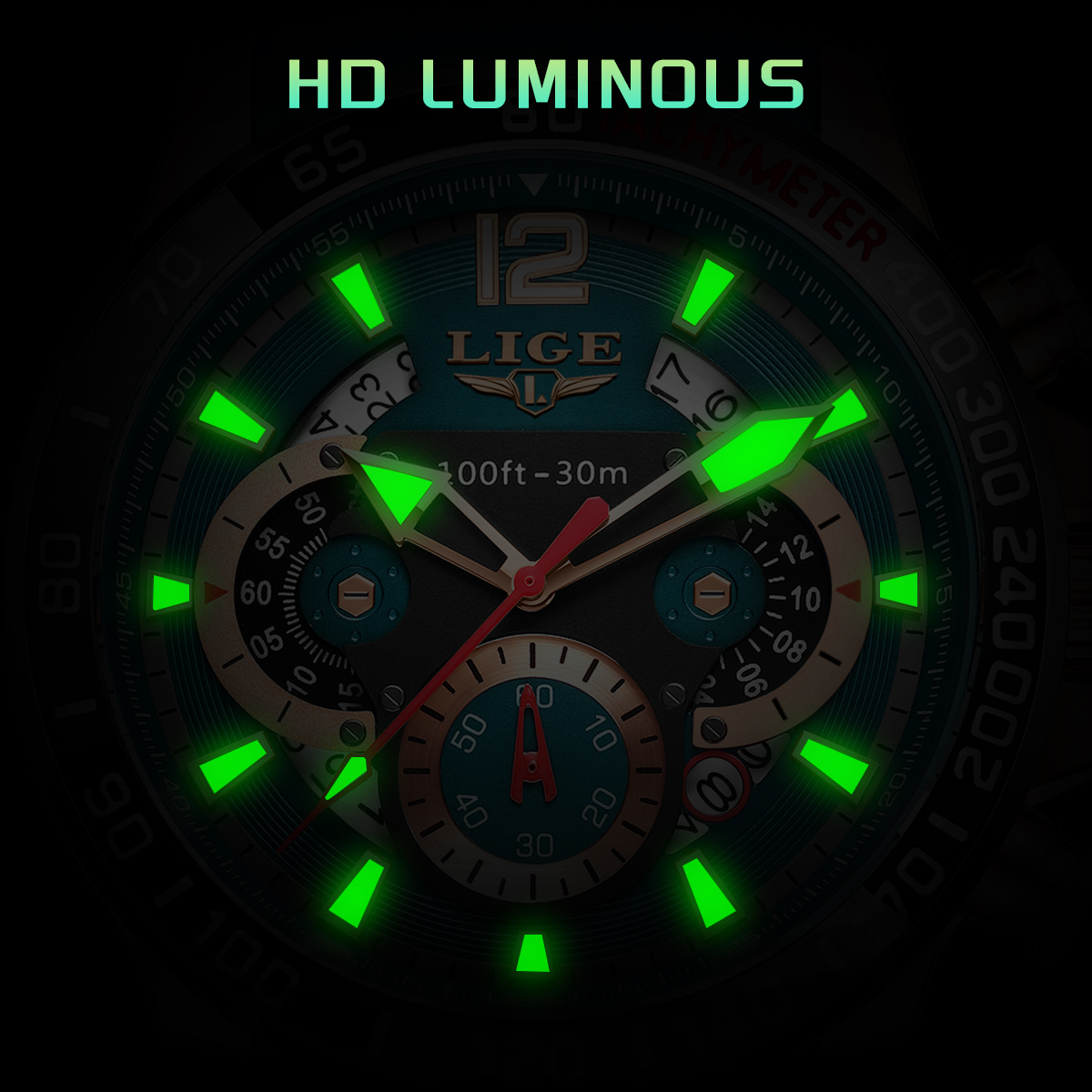 LIGE Men Wristwatch Fashion Lu - Silicone Sport Band recensione e prezzo