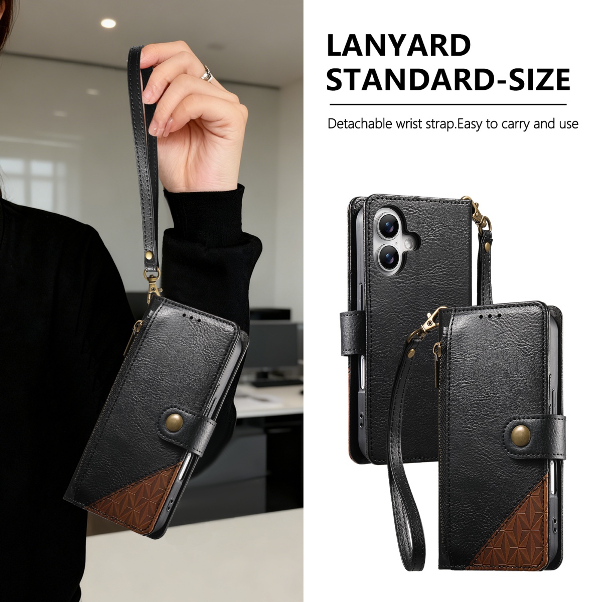 PU Leather Zipper Wrist Strap  - Samsung Galaxy Strap recensione e prezzo