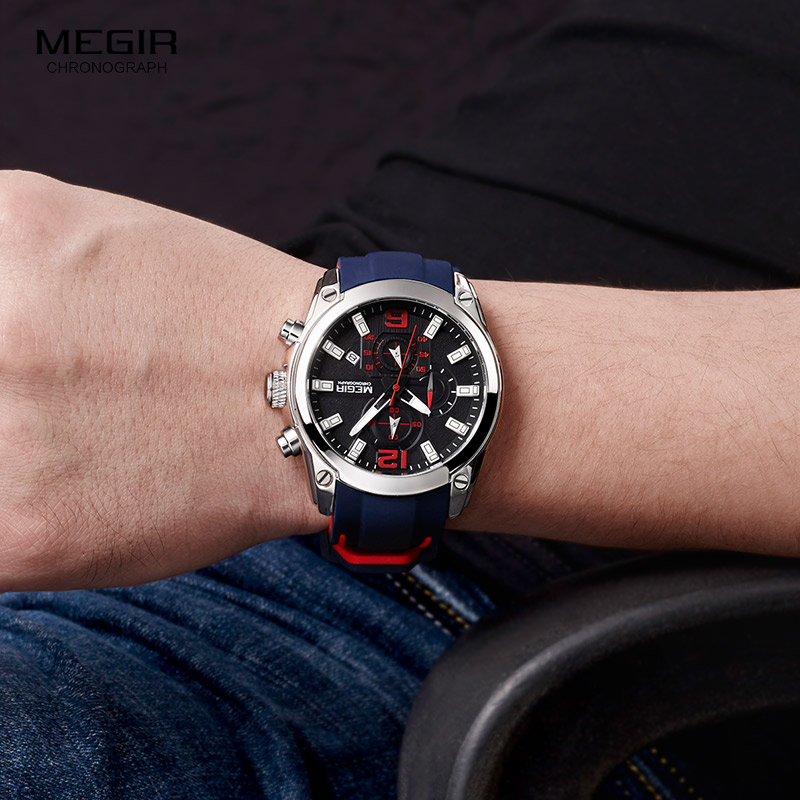 Megir Men's Chronograph Analog - Silicone Sport Band recensione e prezzo
