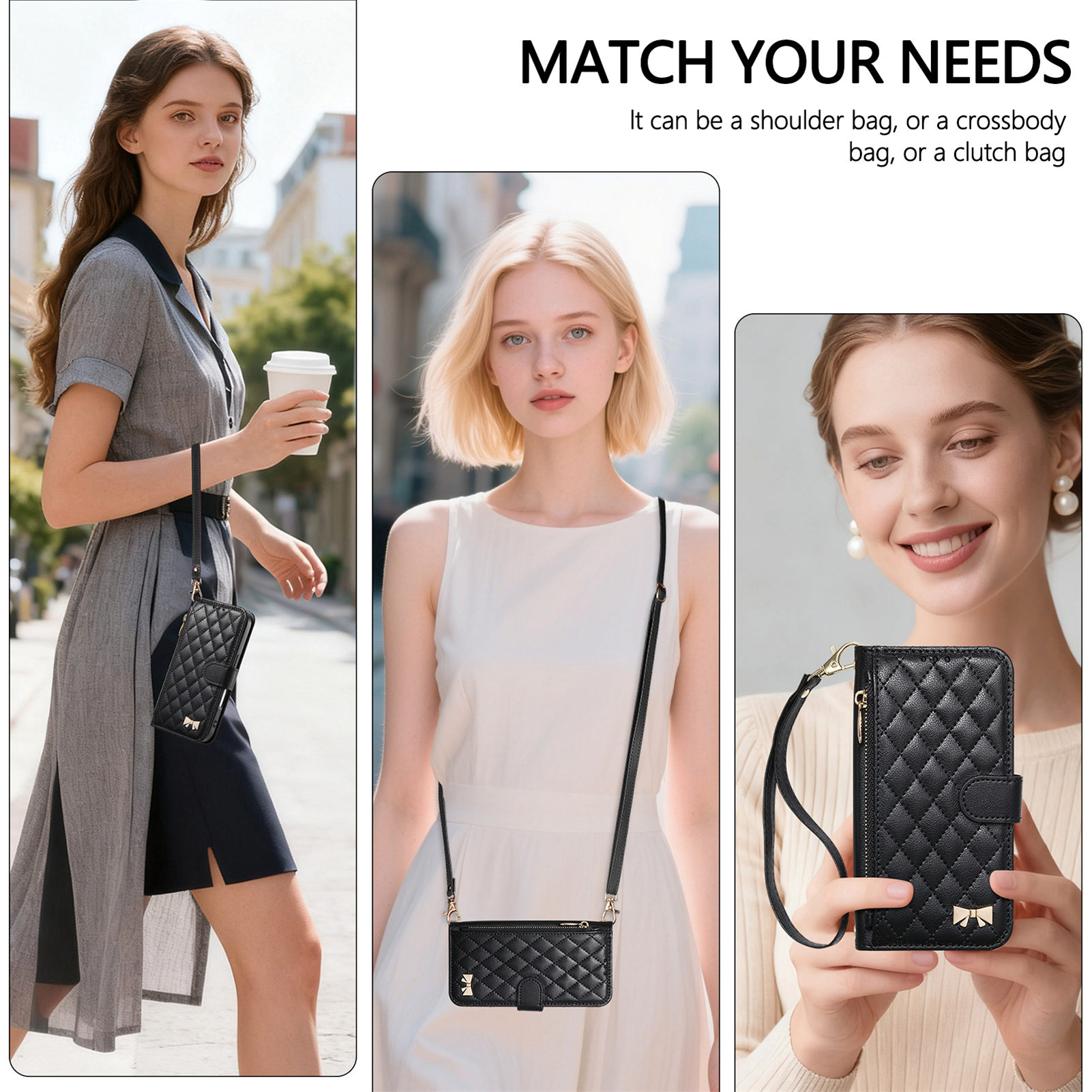 PU Leather Zipper Crossbody Wr - Samsung Galaxy Strap recensione e prezzo