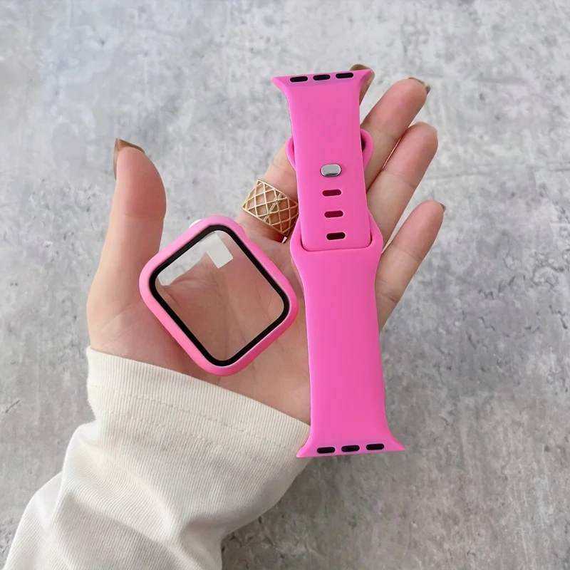 Glass+Case+band For Apple Watc - Silicone Sport Band recensione e prezzo