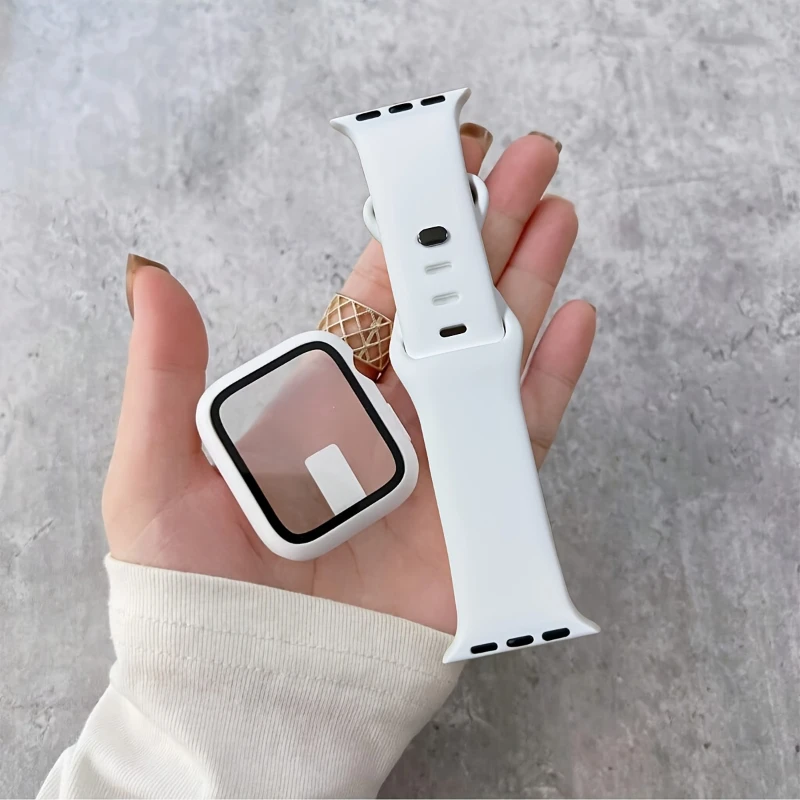 Glass+Case+band For Apple Watc - Silicone Sport Band recensione e prezzo