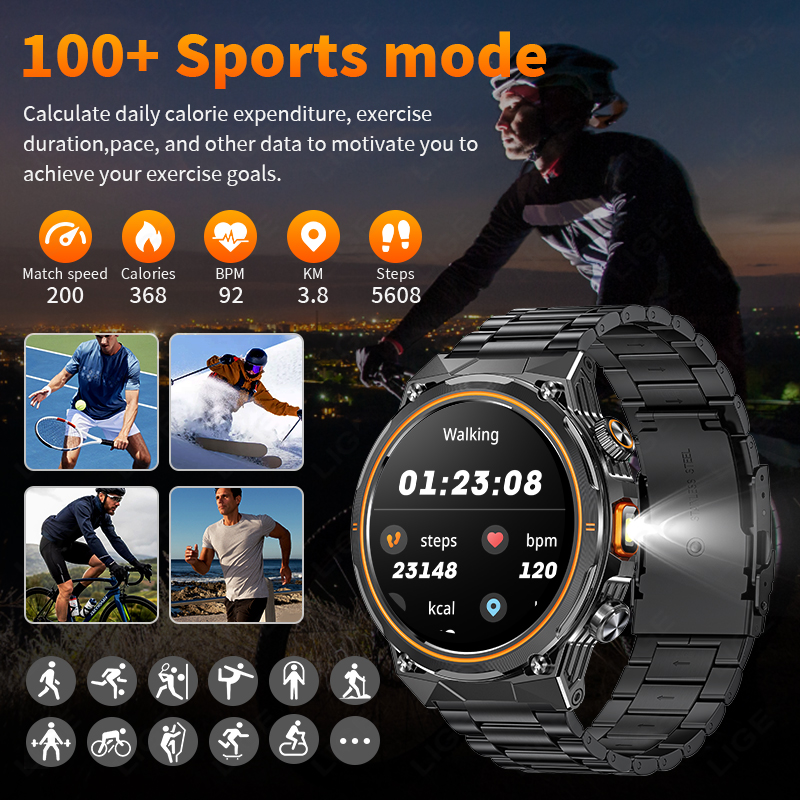 LIGE 2026 Military Smartwatch  - Smartwatch Watches For Sale recensione e prezzo