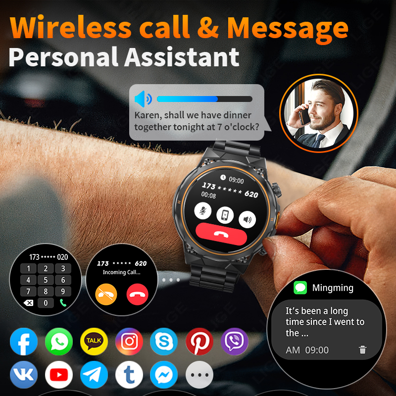 LIGE 2026 Military Smartwatch  - Smartwatch Watches For Sale recensione e prezzo