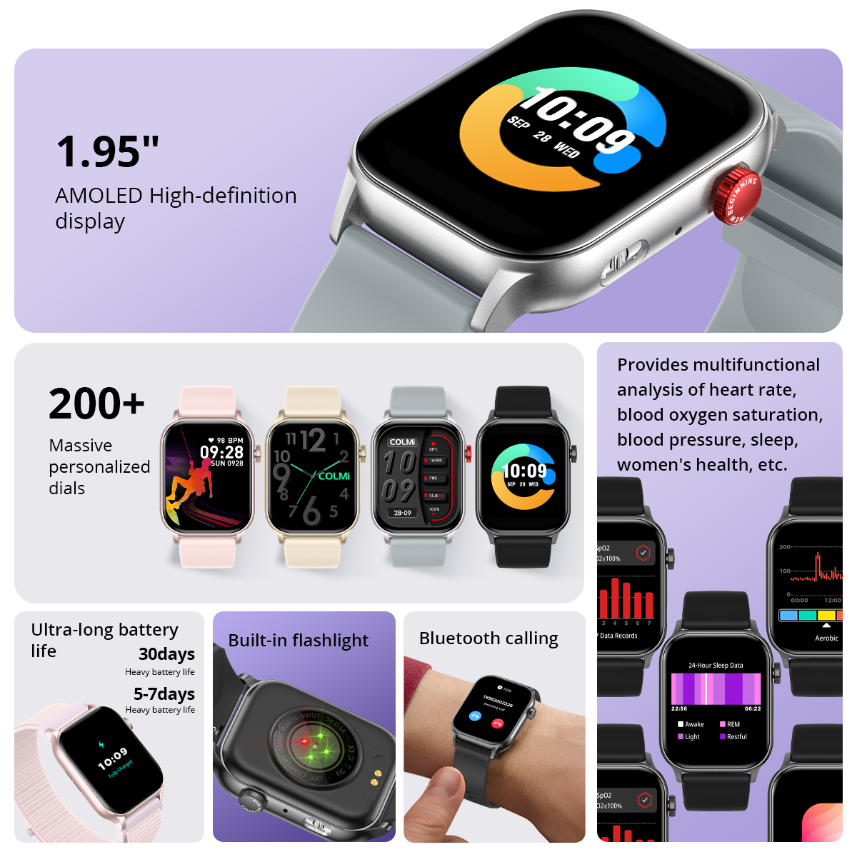 2024 COLMI P78 1.95'' HD AMOLE - Smartwatch El recensione e prezzo