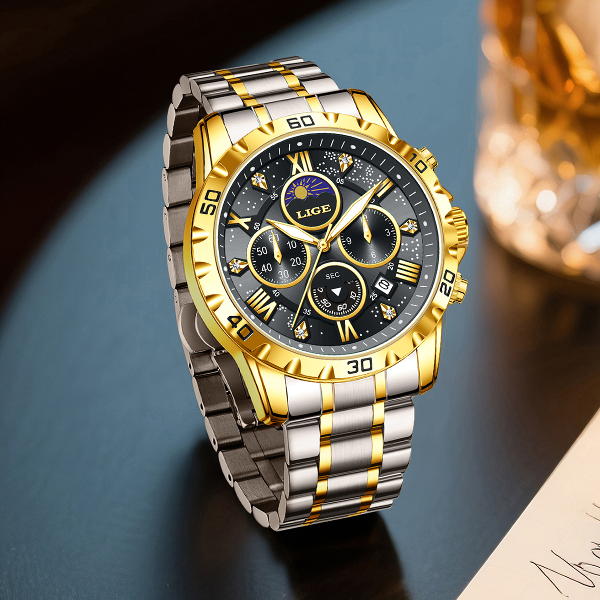 LIGE Top Brand Luxury Quartz M - Chronograph Sport Watch recensione e prezzo