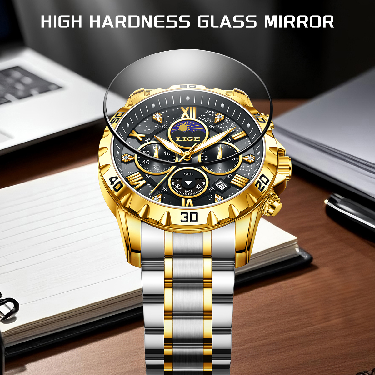 LIGE Top Brand Luxury Quartz M - Chronograph Sport Watch recensione e prezzo