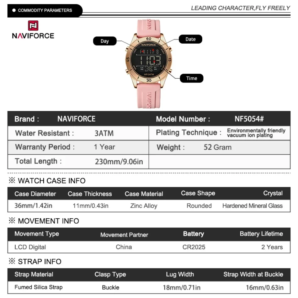 NAVIFORCE Watch For Women Fash - Silicone Sport Band recensione e prezzo