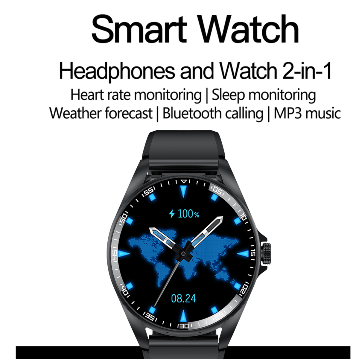 Smart Watch 2 in 1 with Headph - Smartwatch Watches Wallpaper recensione e prezzo