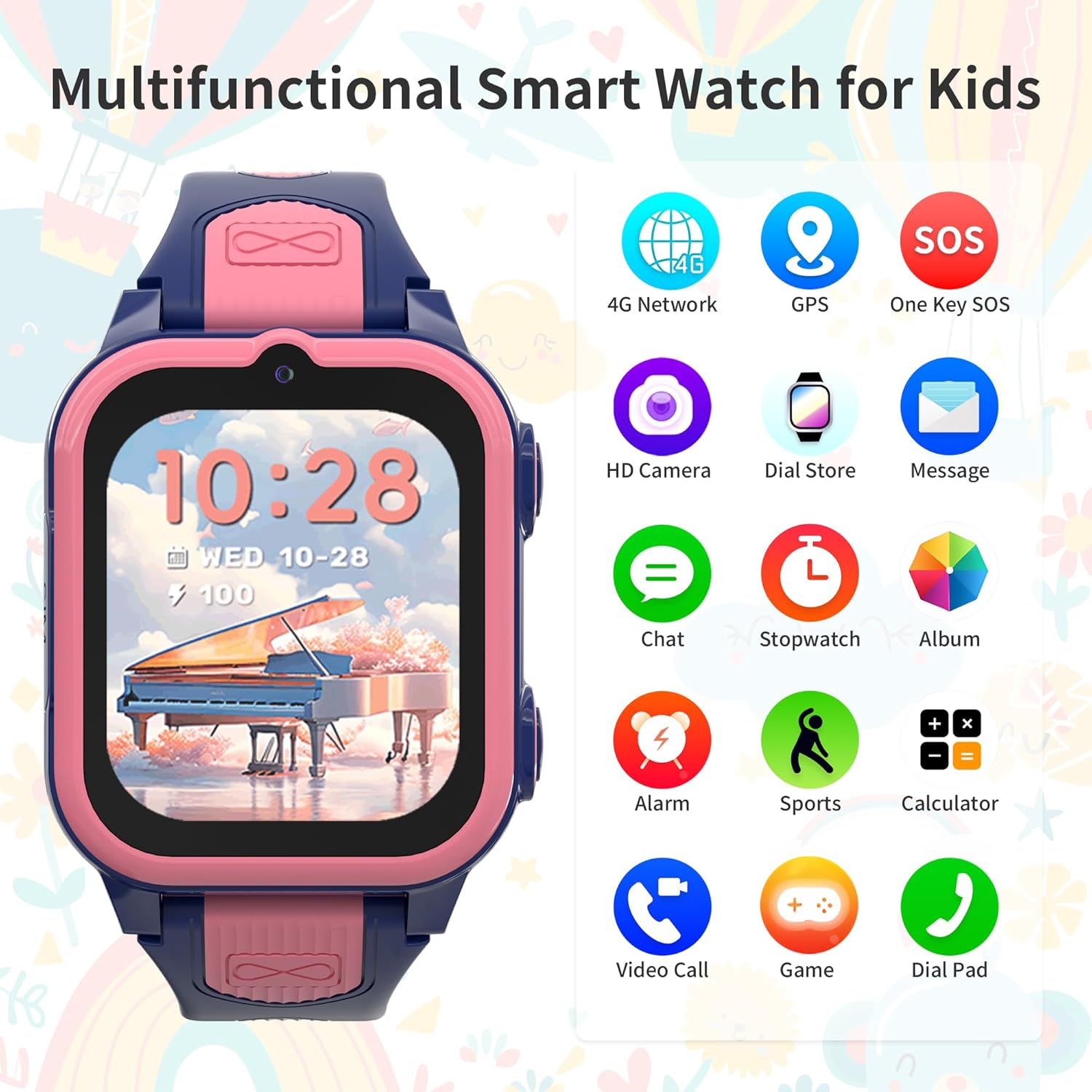 4G Kids Smart Watch with GPS T - Smartwatch Watches For Kid Girl recensione e prezzo