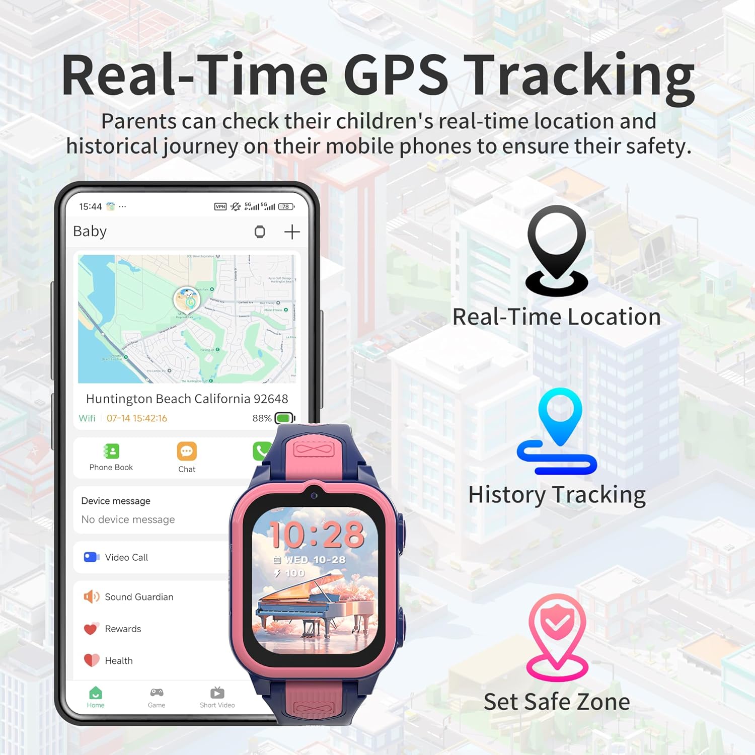 4G Kids Smart Watch with GPS T - Smartwatch Watches For Kid Girl recensione e prezzo