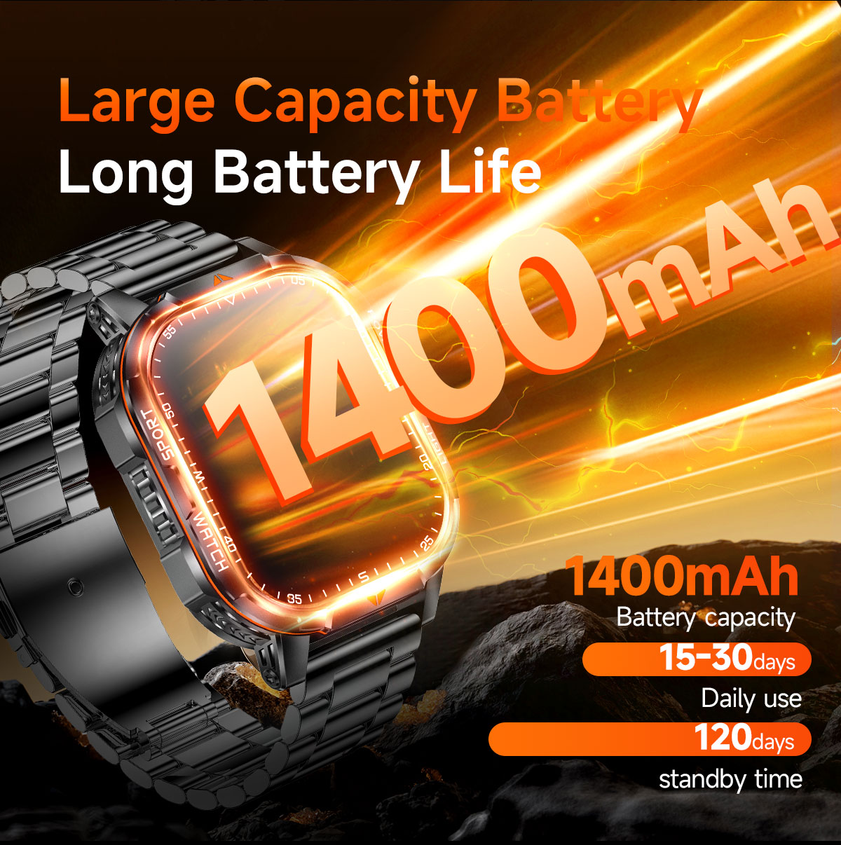 2026 New Military 1400mAh Batt - French Connection Watches Smartwatch App recensione e prezzo