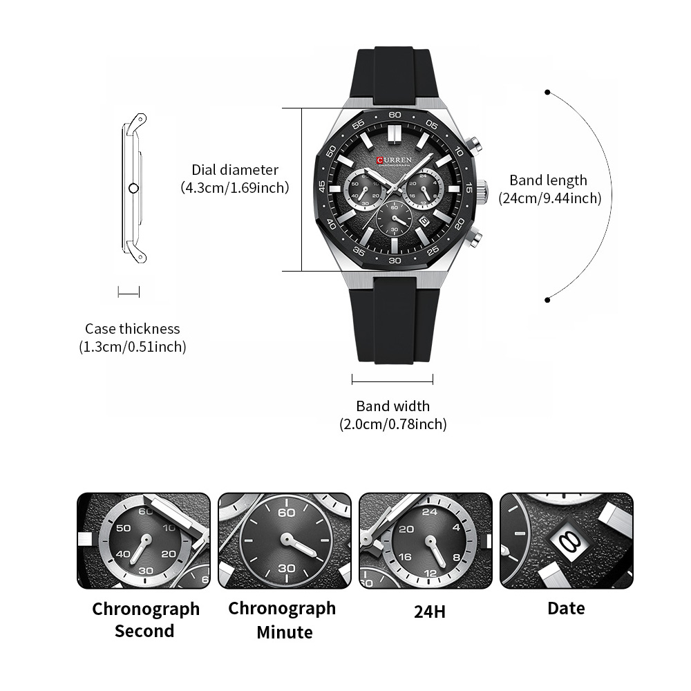CURREN Fashion Casual Men Spor - Chronograph Sport Watch recensione e prezzo