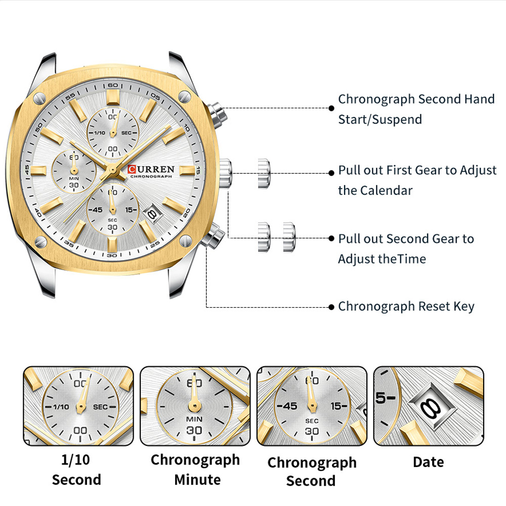 CURREN Modern Men's 42mm Sport - Chronograph Sport Watch recensione e prezzo