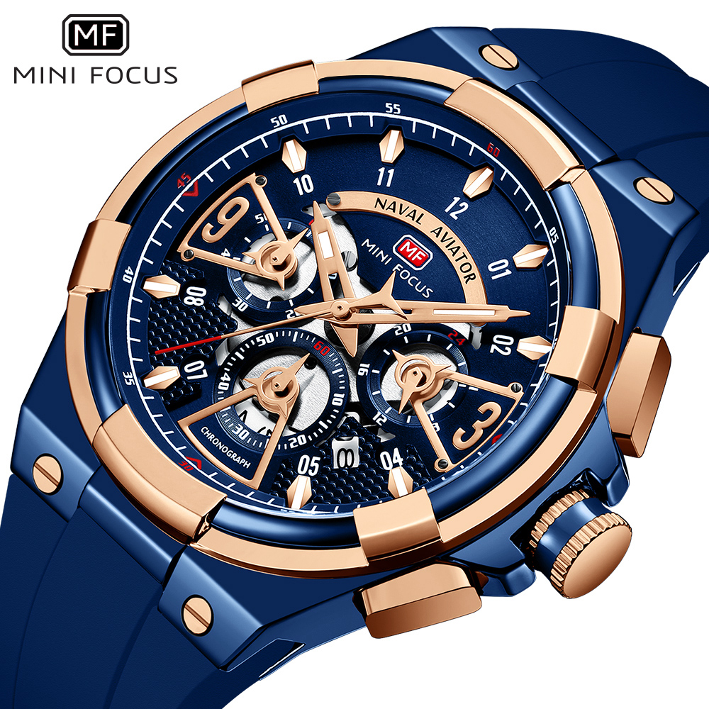 MINI FOCUS Mens Watches Brand  - Silicone Sport Band recensione e prezzo