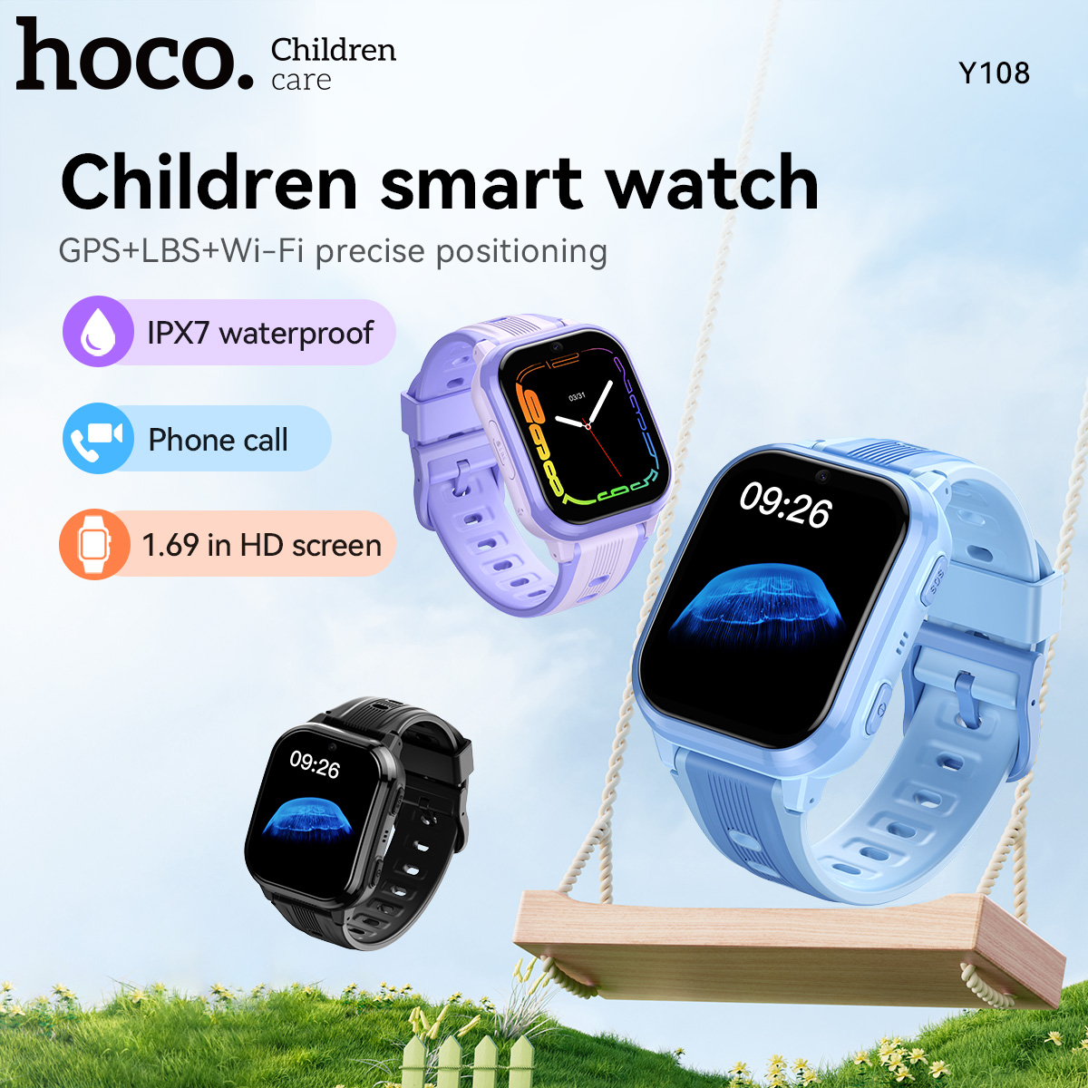 HOCO Y108 1.69inch HD LCD Curv - Smartwatch Watches For Kid Girl recensione e prezzo