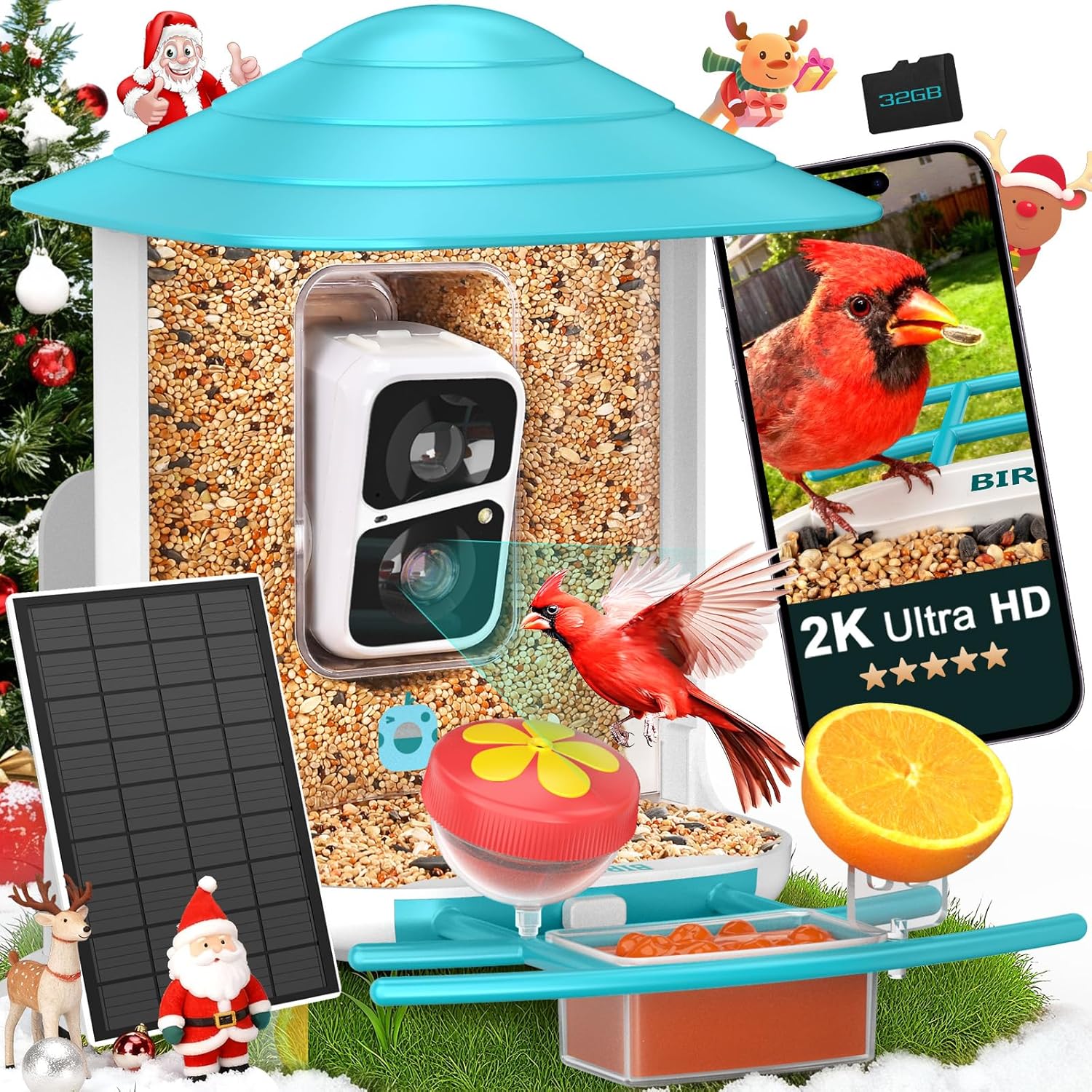 2K HD Bird Feeder Camera with  - Watches Original recensione e prezzo