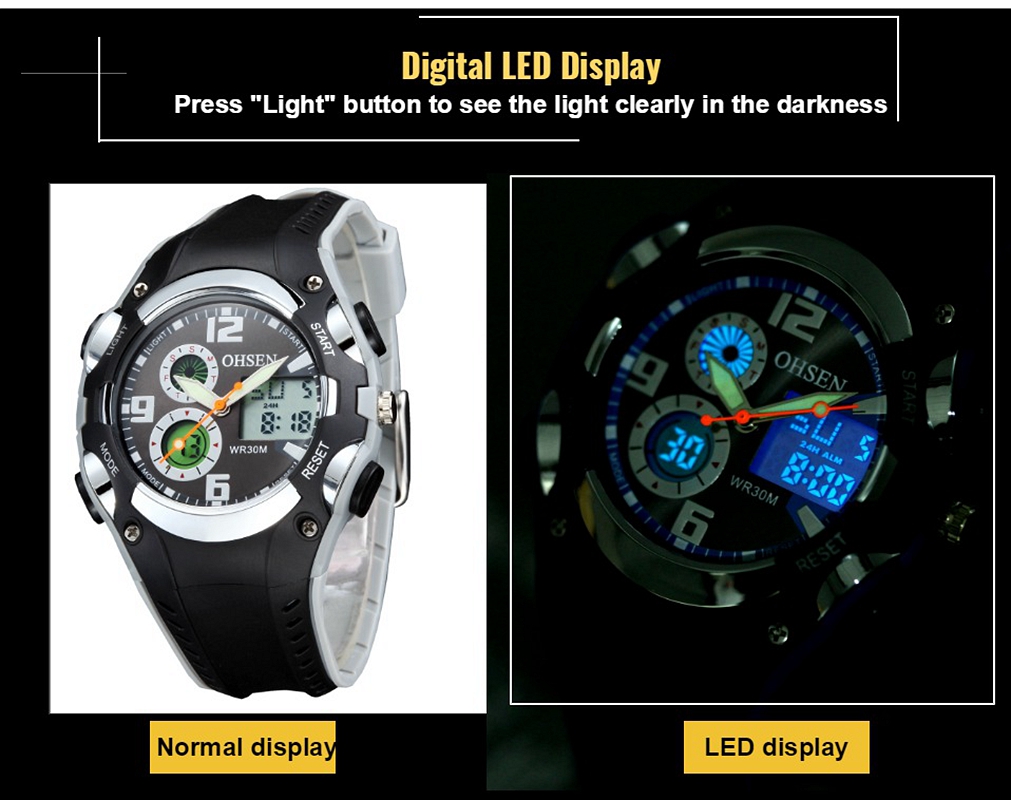 Original OHSEN Digital quartz  - Chronograph Sport Watch recensione e prezzo